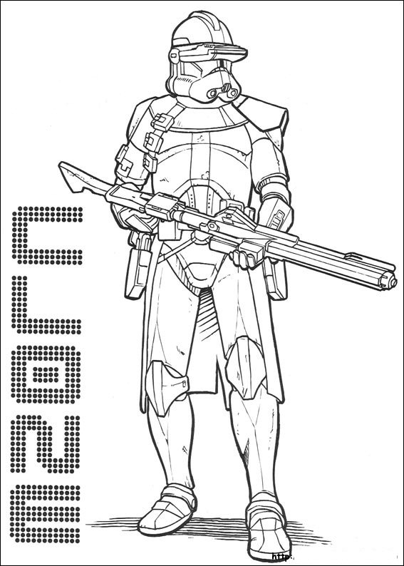 Plansa de colorat cu Star Wars 80 89